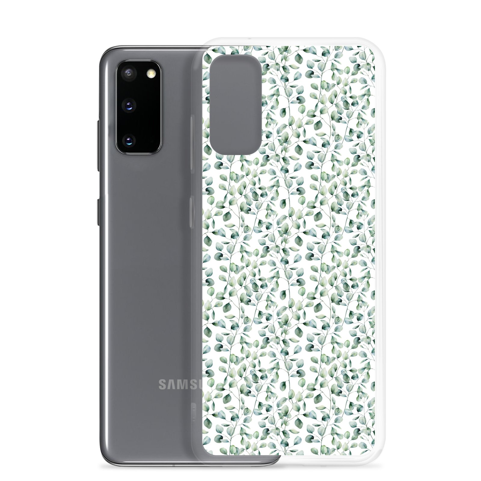 Thin Branch and Green Leaves - Clear Galaxy Case - Image 7