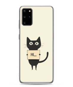 Alternative view of Black Cat Holding a Paper - Clear Galaxy Case