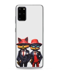 Alternative view of Cats in Suits - Clear Galaxy Case