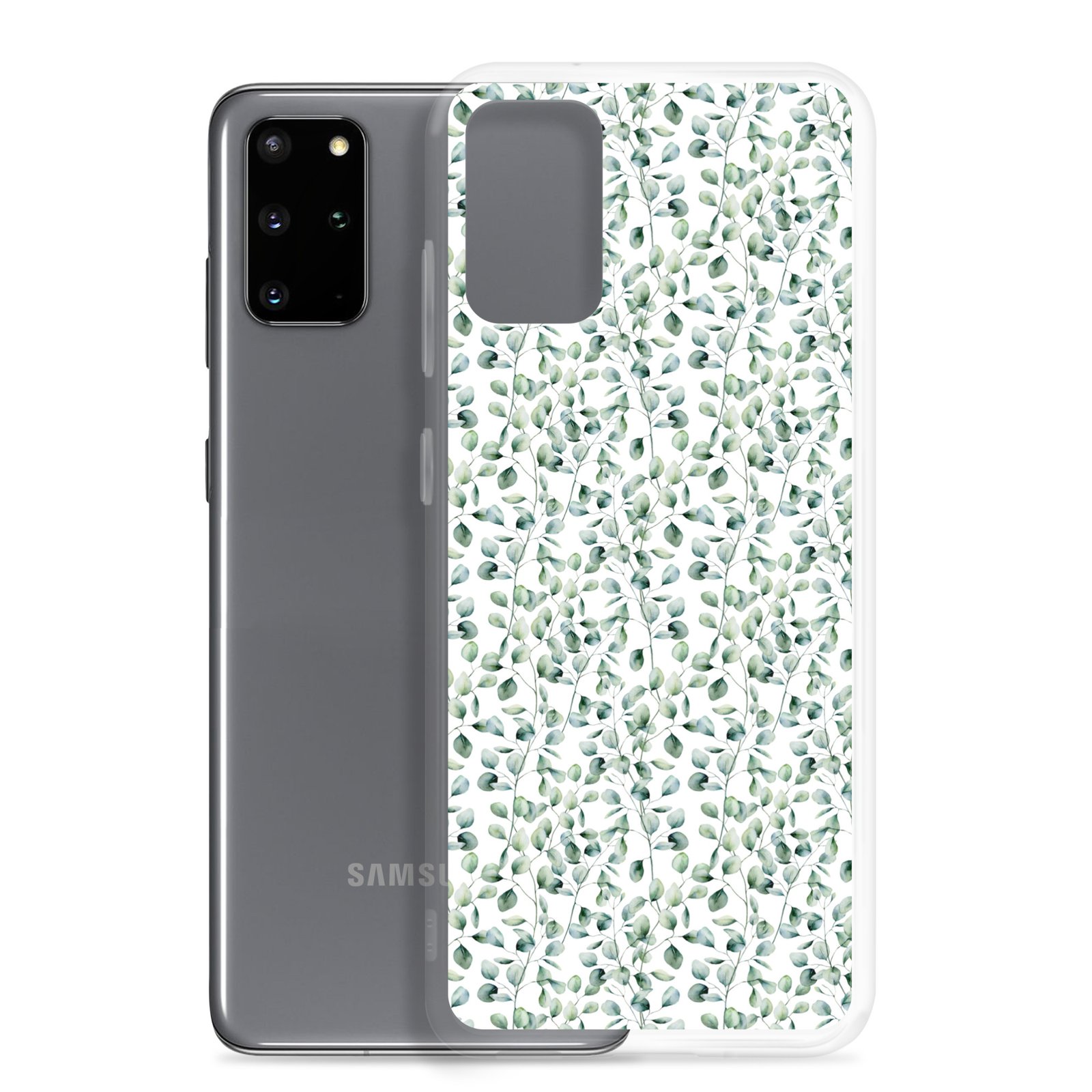 Thin Branch and Green Leaves - Clear Galaxy Case - Image 3