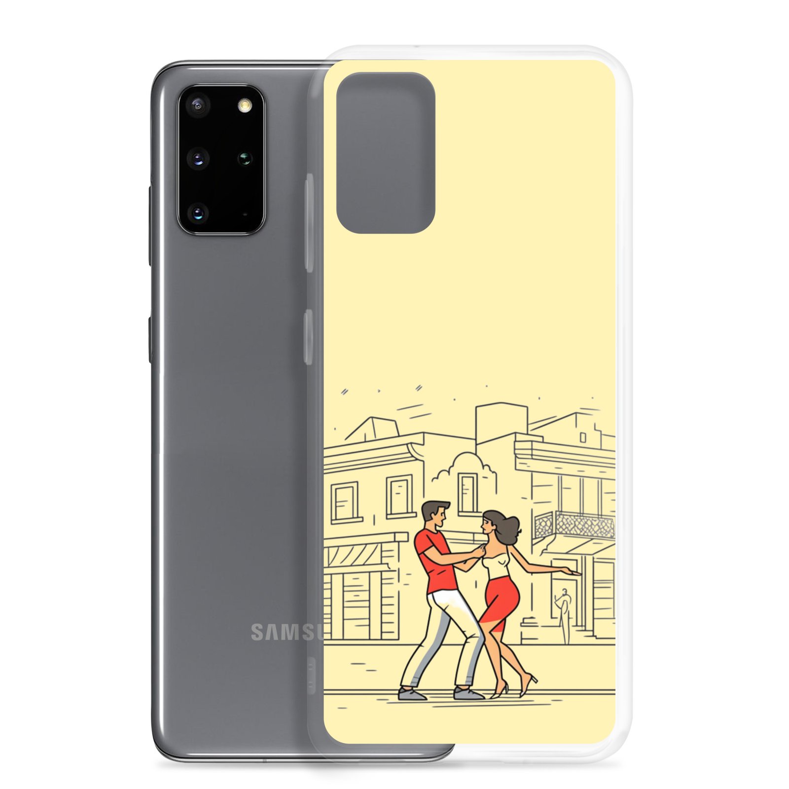 Couple Dancing Bachata - Clear Galaxy Case - Image 3