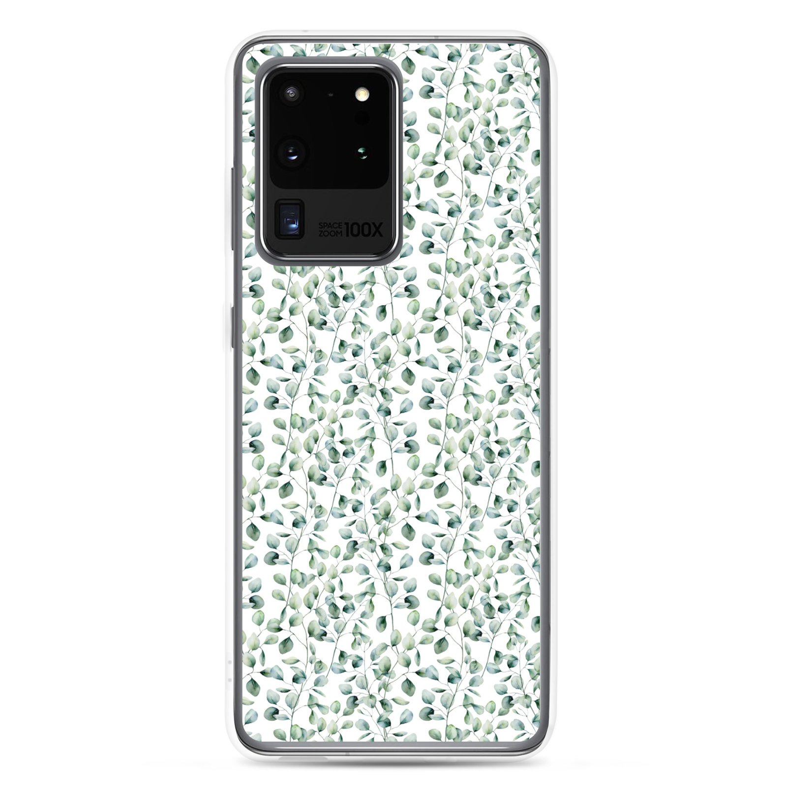 Thin Branch and Green Leaves - Clear Galaxy Case - Image 4