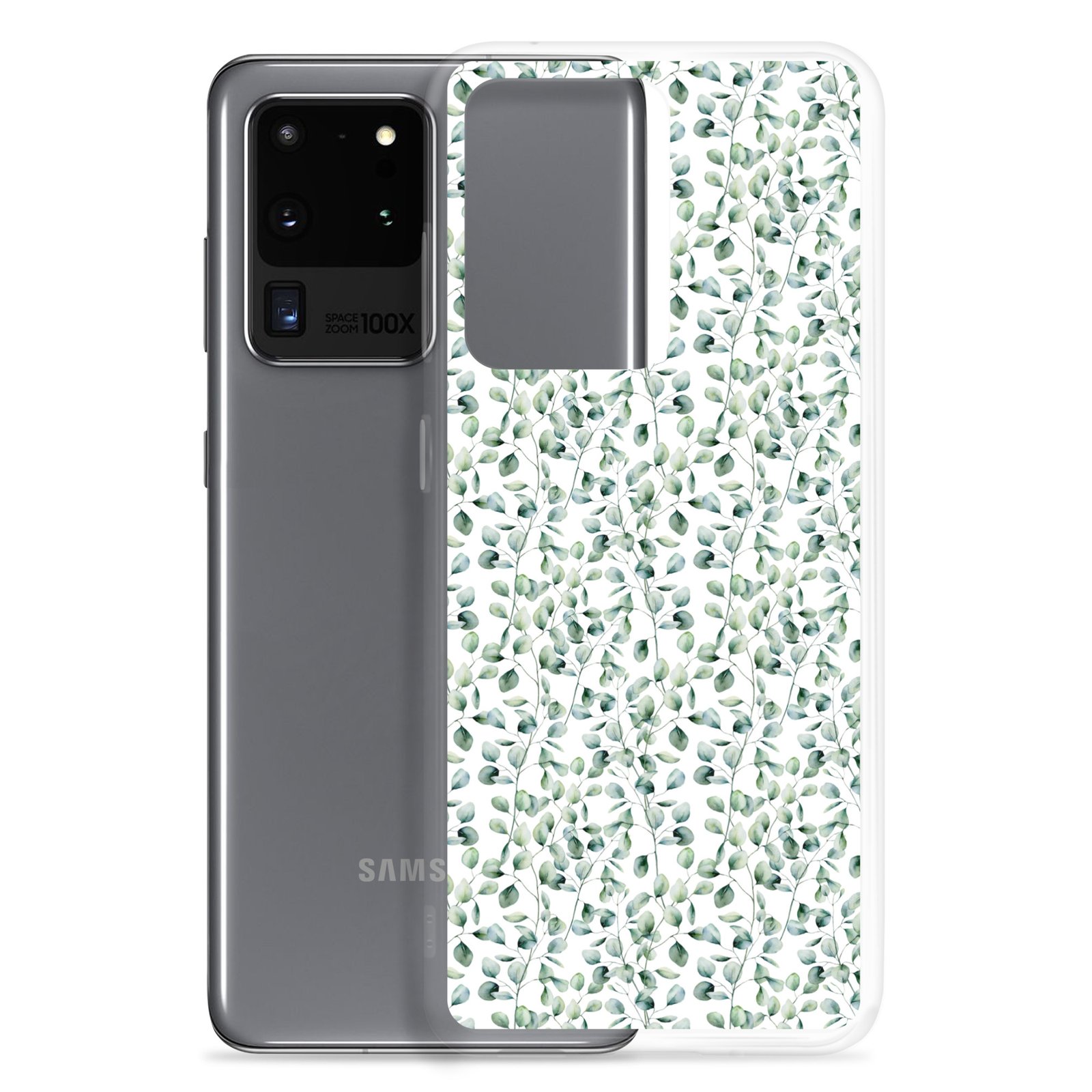 Thin Branch and Green Leaves - Clear Galaxy Case - Image 5