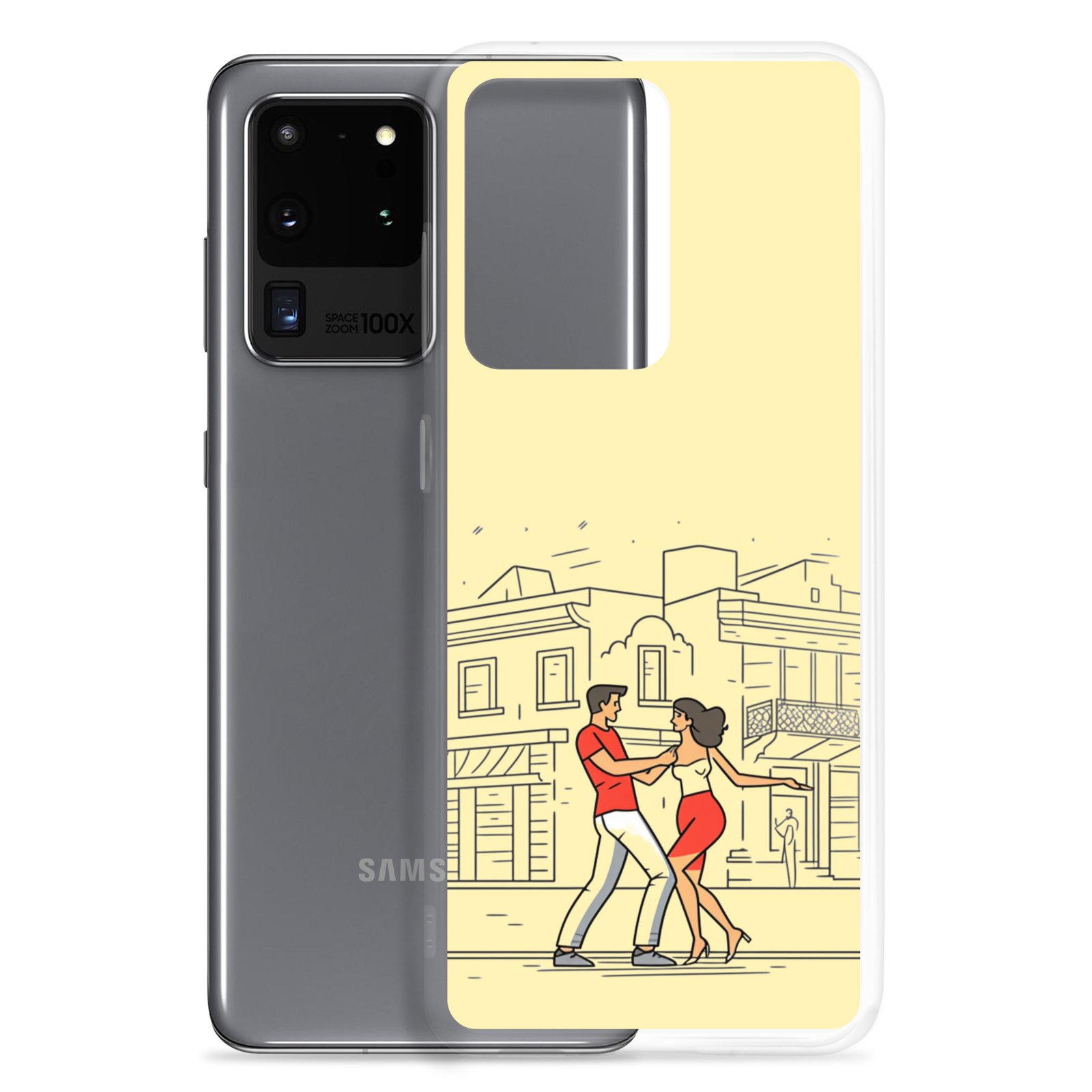 Couple Dancing Bachata - Clear Galaxy Case - Image 5