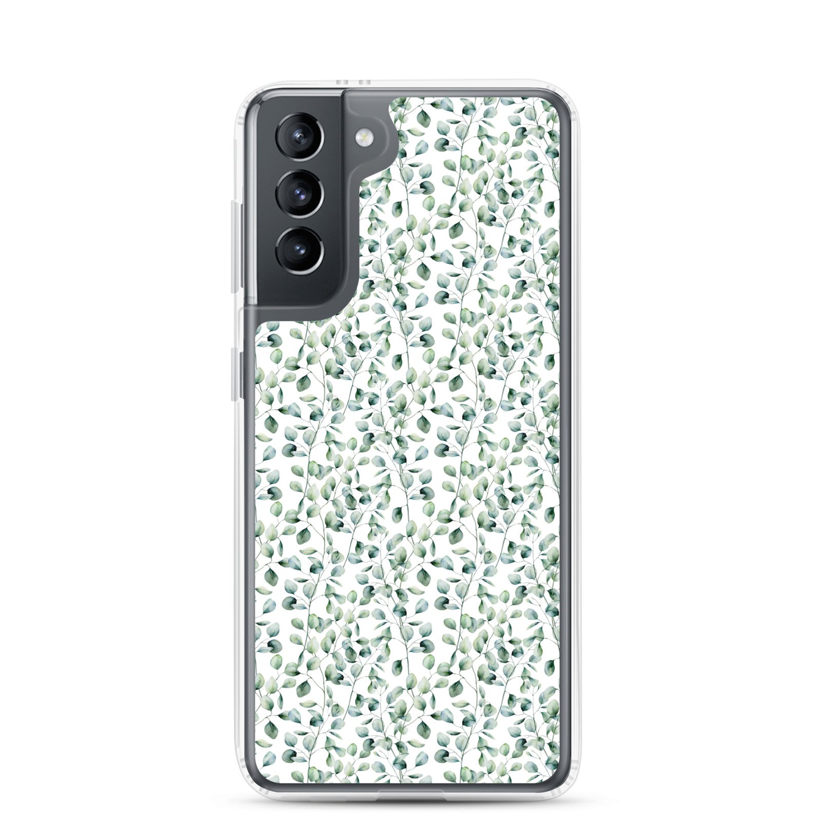 Thin Branch and Green Leaves - Clear Galaxy Case - Image 12