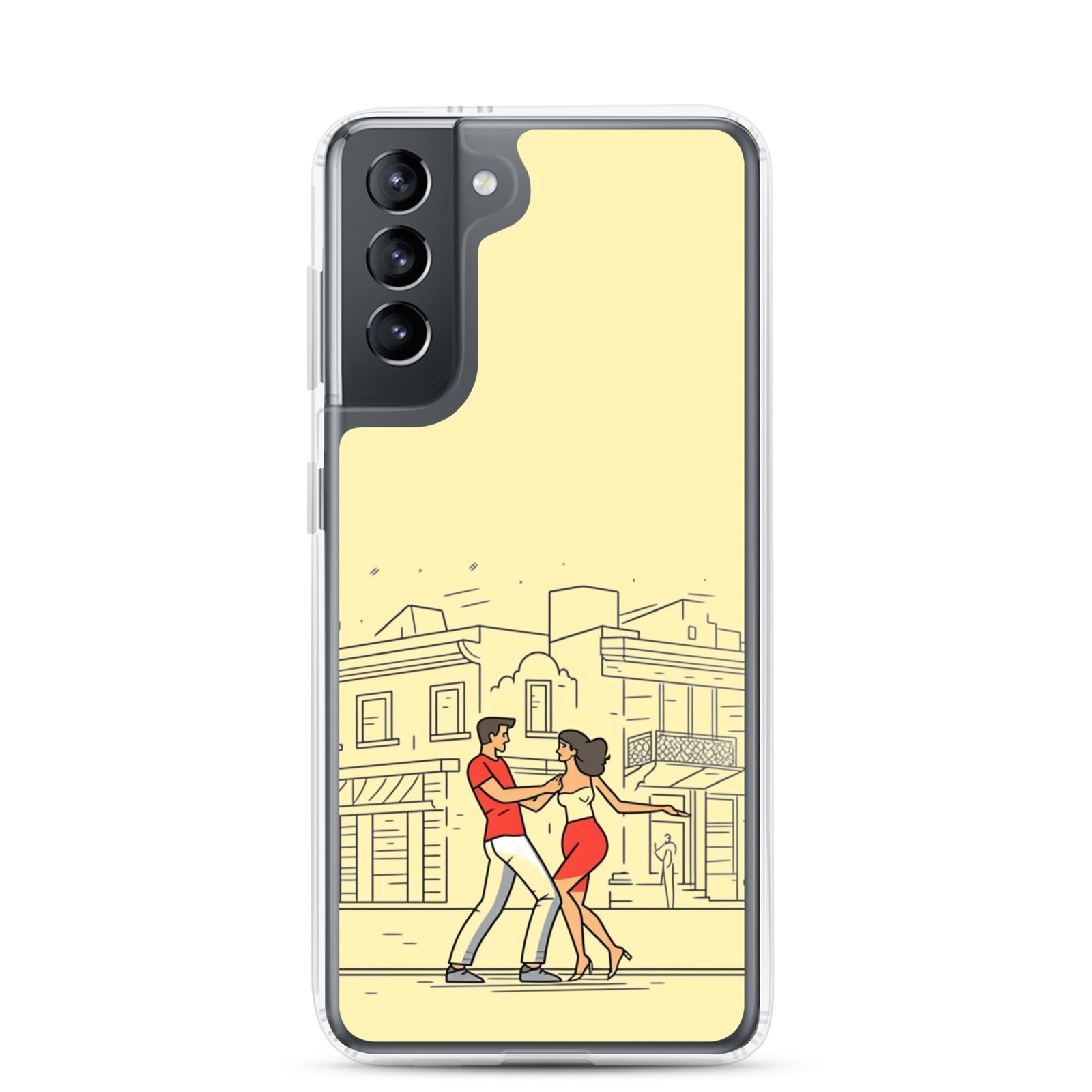 Couple Dancing Bachata - Clear Galaxy Case - Image 12