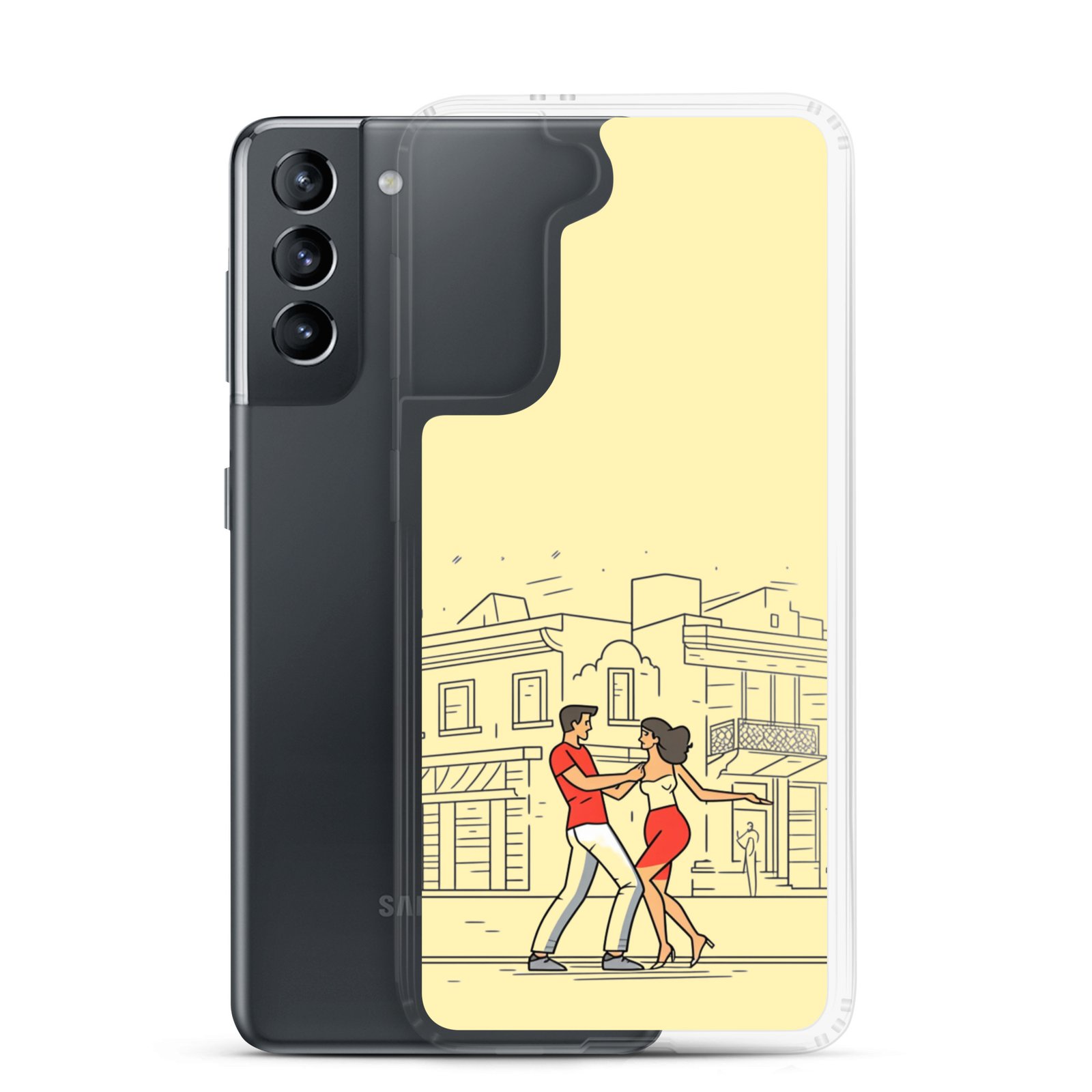 Couple Dancing Bachata - Clear Galaxy Case - Image 13