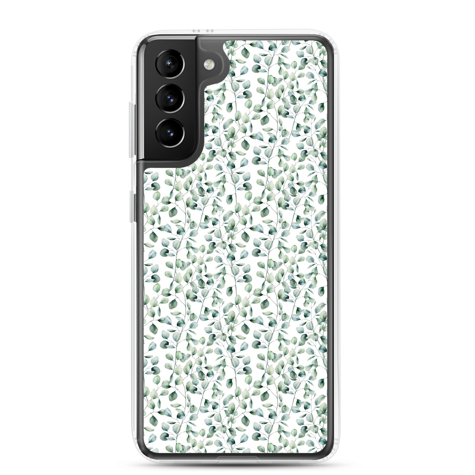Thin Branch and Green Leaves - Clear Galaxy Case - Image 8