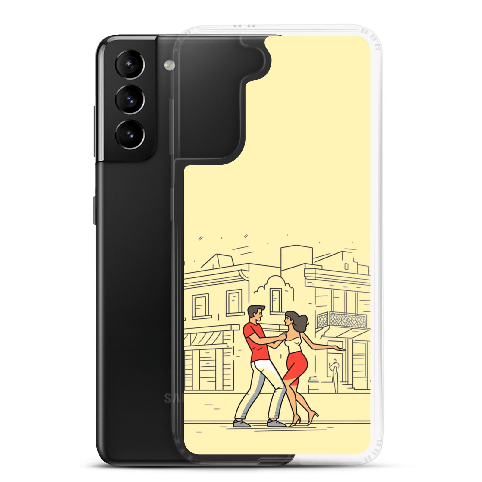 Couple Dancing Bachata - Clear Galaxy Case - Image 9