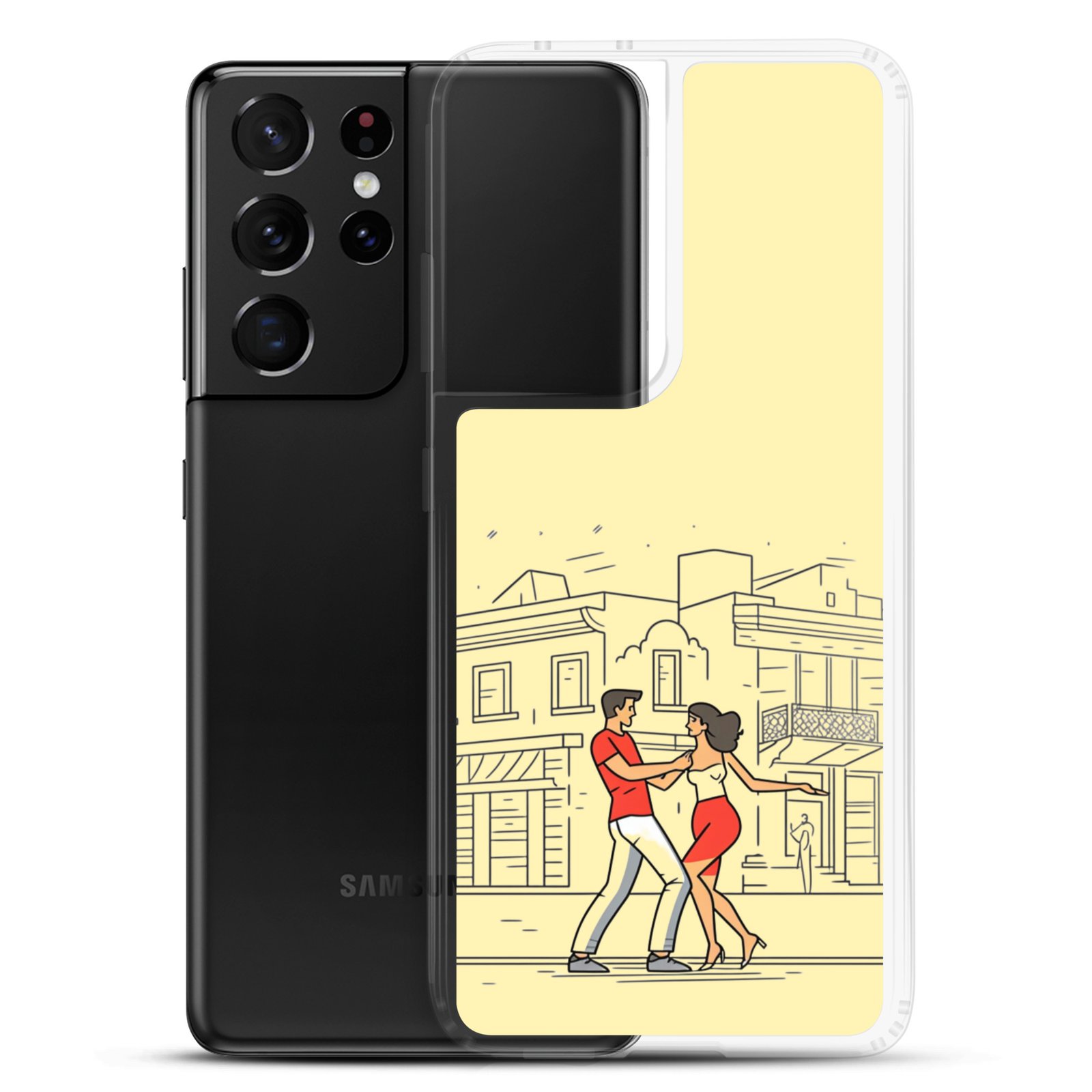 Couple Dancing Bachata - Clear Galaxy Case - Image 11