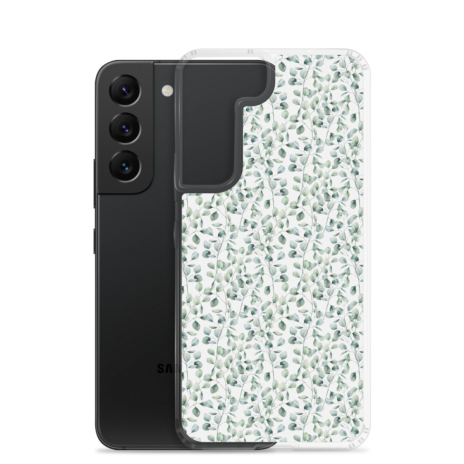 Thin Branch and Green Leaves - Clear Galaxy Case - Image 19