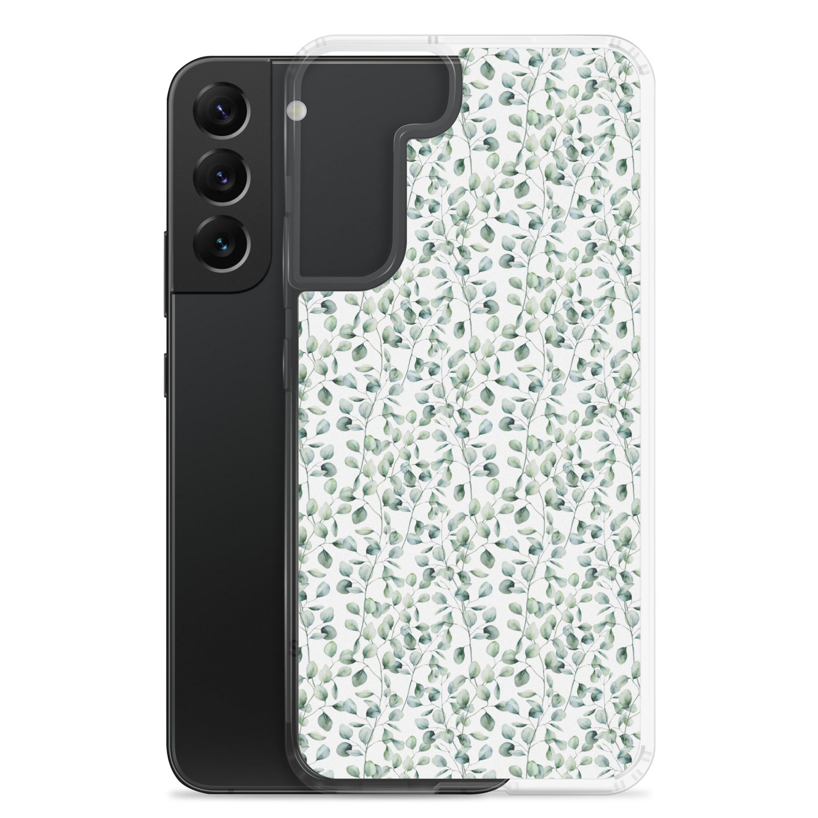 Thin Branch and Green Leaves - Clear Galaxy Case - Image 15