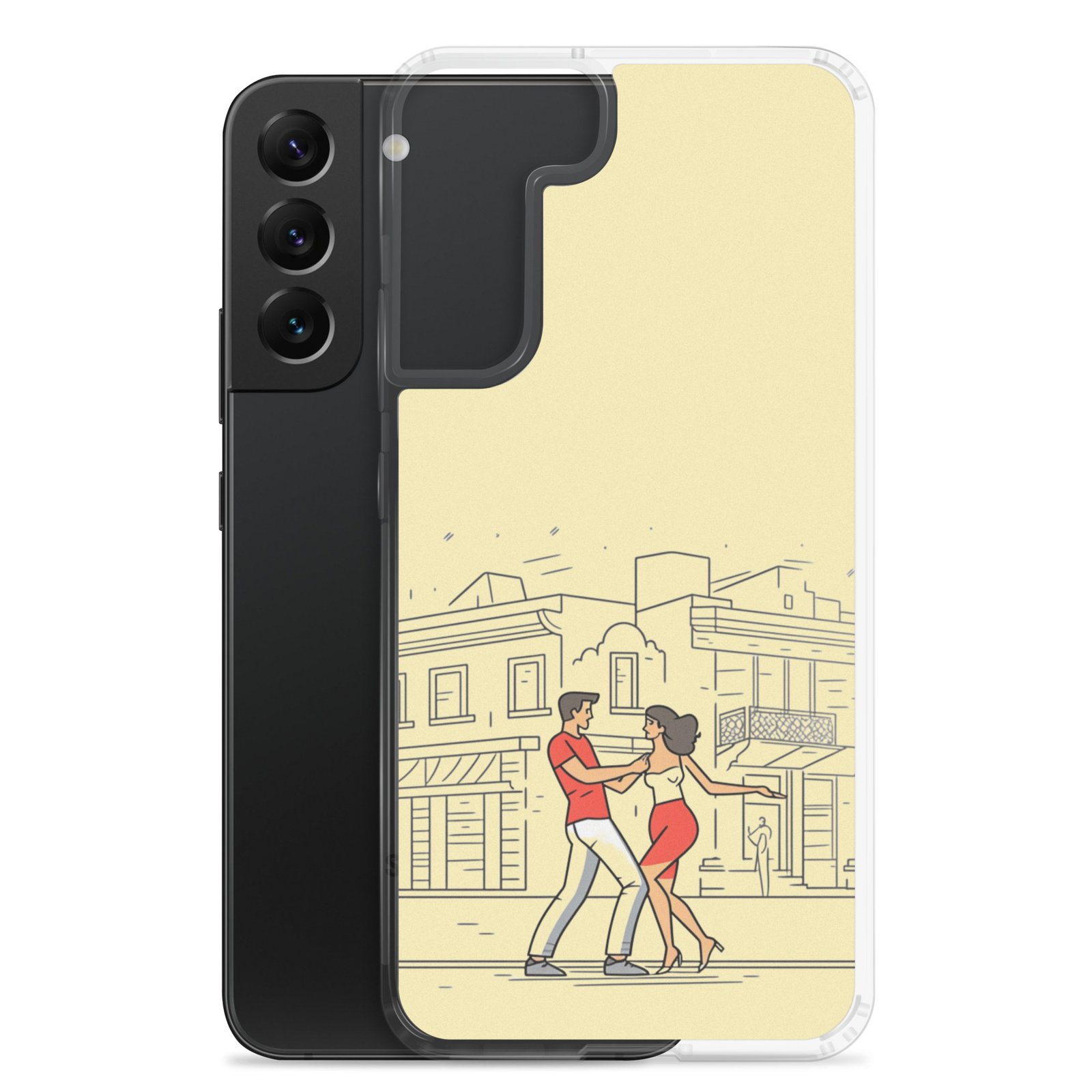 Couple Dancing Bachata - Clear Galaxy Case - Image 15