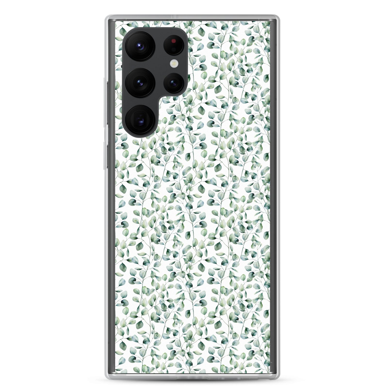 Thin Branch and Green Leaves - Clear Galaxy Case - Image 16