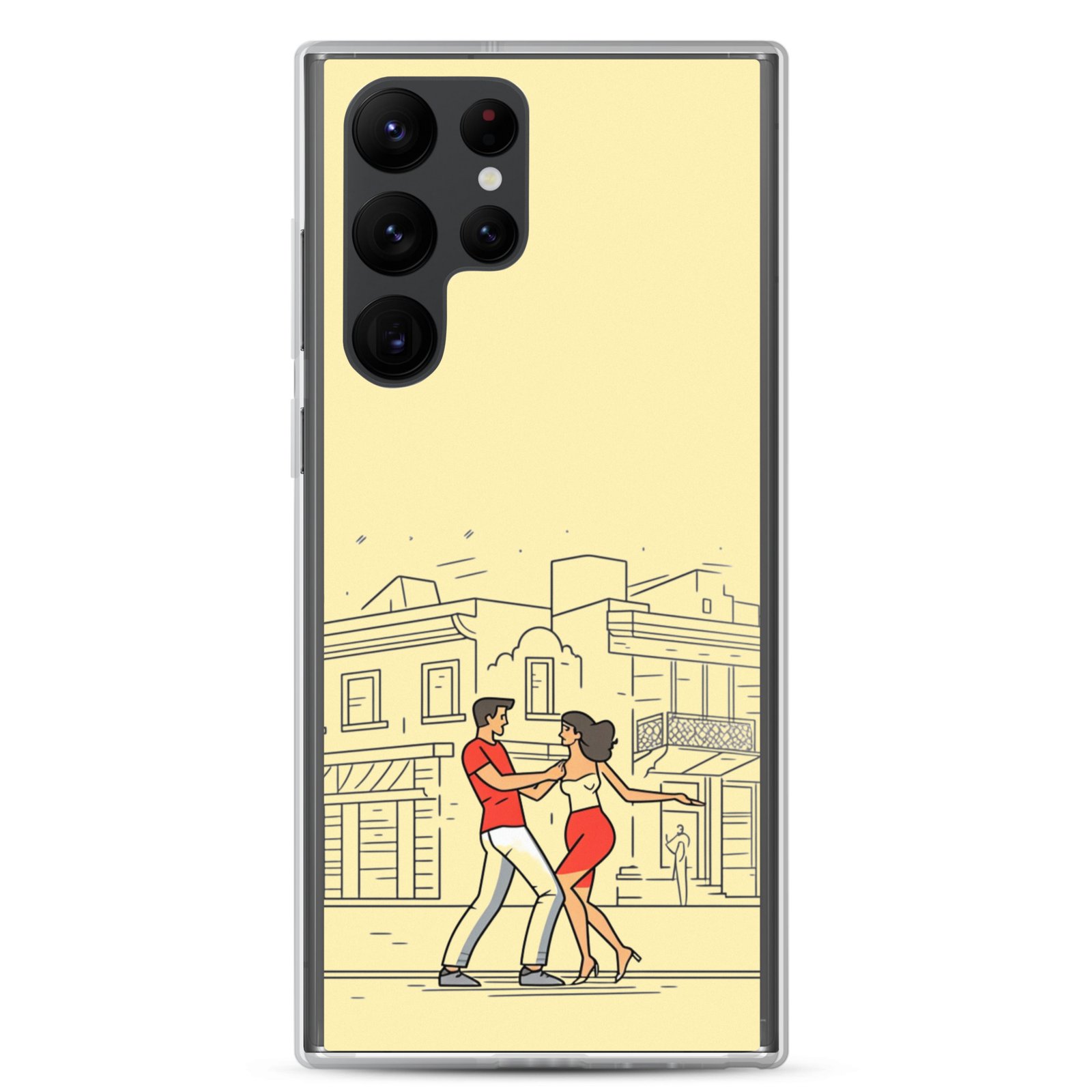 Couple Dancing Bachata - Clear Galaxy Case - Image 16