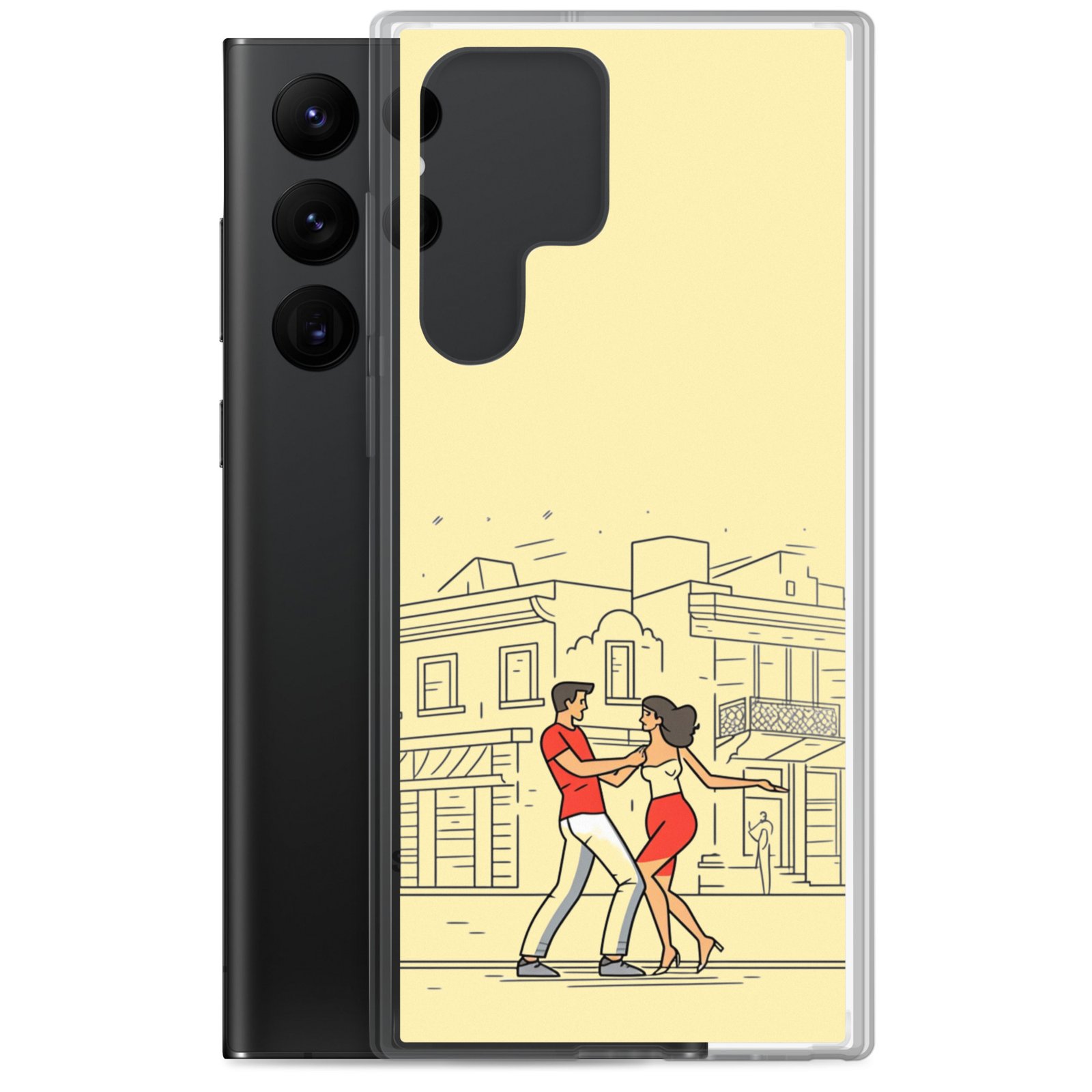 Couple Dancing Bachata - Clear Galaxy Case - Image 17