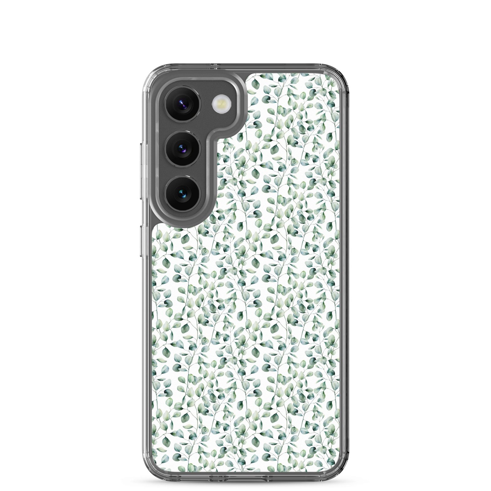 Thin Branch and Green Leaves - Clear Galaxy Case - Image 30