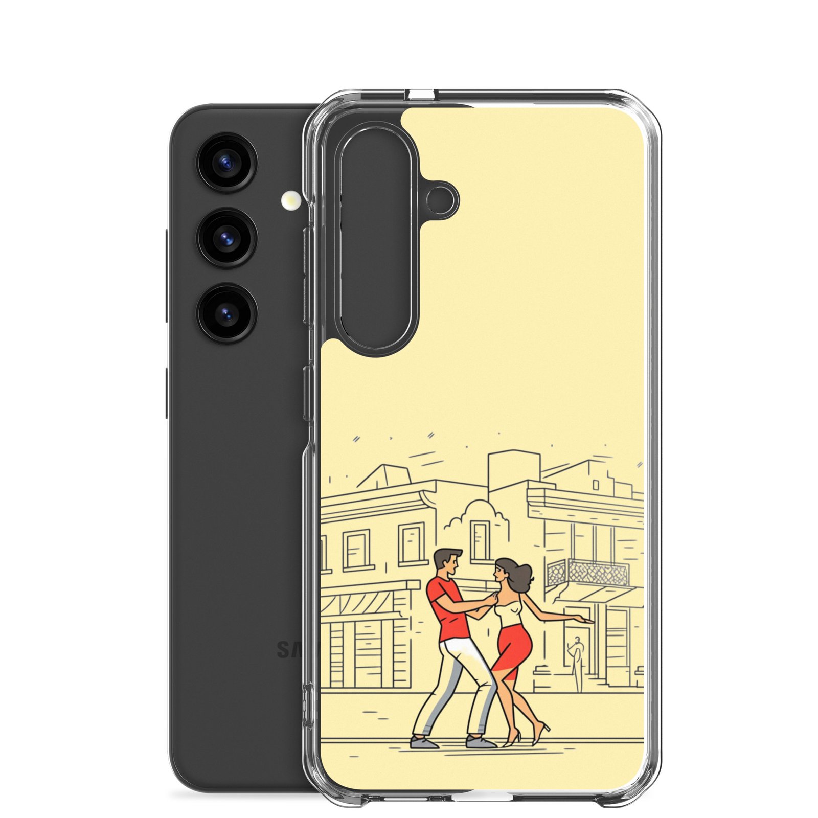 Couple Dancing Bachata - Clear Galaxy Case - Image 36