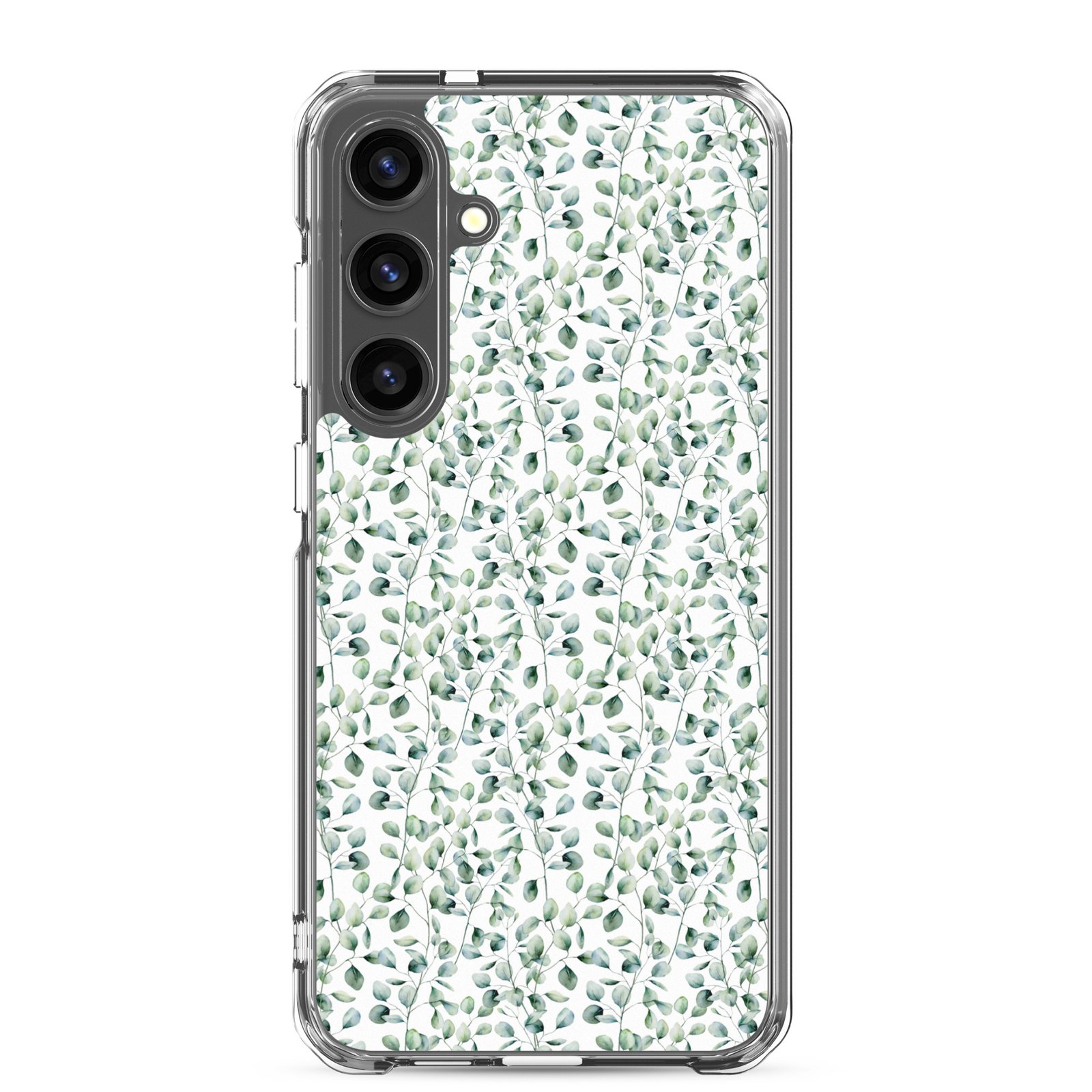 Thin Branch and Green Leaves - Clear Galaxy Case - Image 32