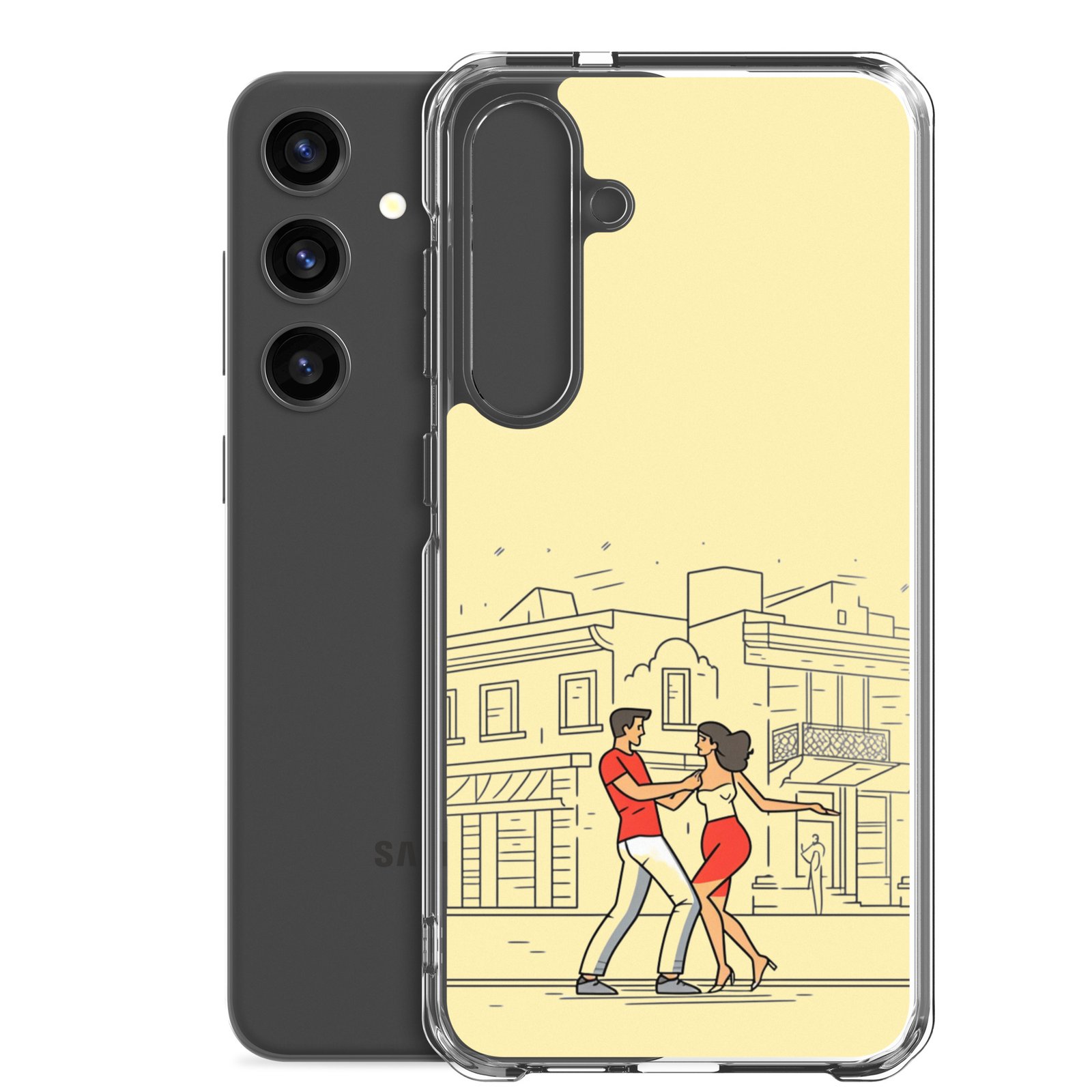 Couple Dancing Bachata - Clear Galaxy Case - Image 33