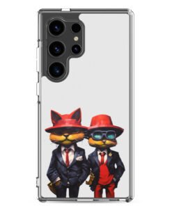 Cats in Suits - Clear Galaxy Case