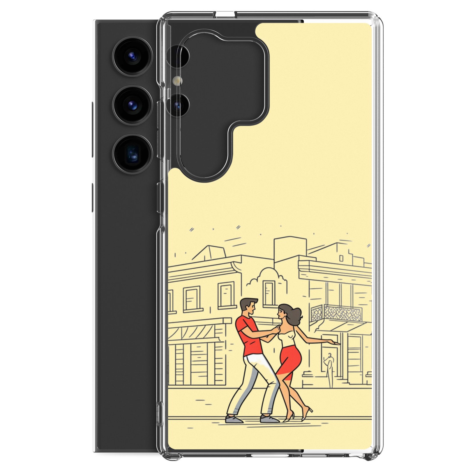 Couple Dancing Bachata - Clear Galaxy Case - Image 34