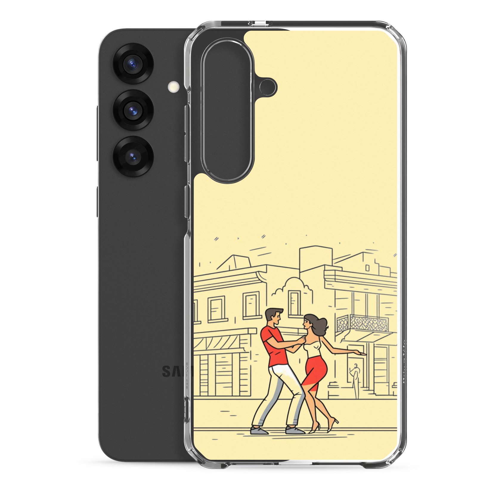 Couple Dancing Bachata - Clear Galaxy Case - Image 21