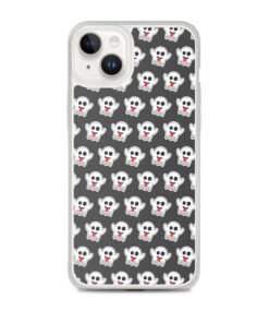 Alternative view of Cute Ghost - Clear iPhone Case