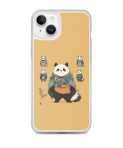 Alternative view of Cute Panda - Clear iPhone Case