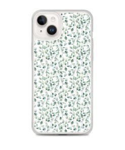 Alternative view of Thin Branch and Green Leaves - Clear iPhone Case