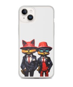 Alternative view of Cats in Suits - Clear iPhone Case