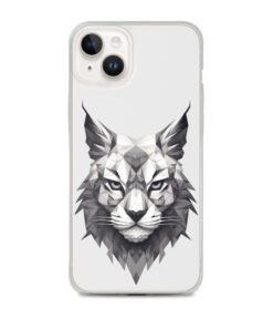 Alternative view of Lynx Head - Clear iPhone Case