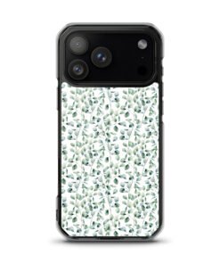 Thin Branch and Green Leaves - Clear iPhone Case