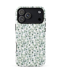Thin Branch and Green Leaves - Tough iPhone Case