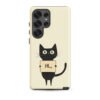 Black Cat Holding a Paper - Tough Galaxy Case